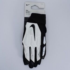Nike D-Tack Hydragrip Lineman Football Gloves White Black Youth Size Small NWT